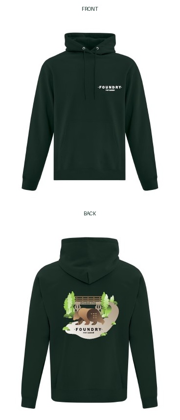 Front and back of the Special-Edition Bear Plop Bingo Hoodie